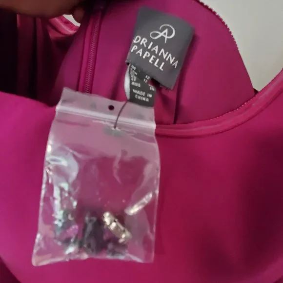 Adrianna Papell, size 12  with tags. Lined, off the shoulder gown. - Picture 3 of 6